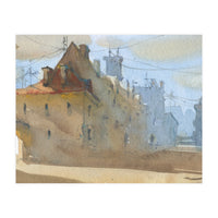 Old Town Warsaw. Watercolor painting. (Print Only)