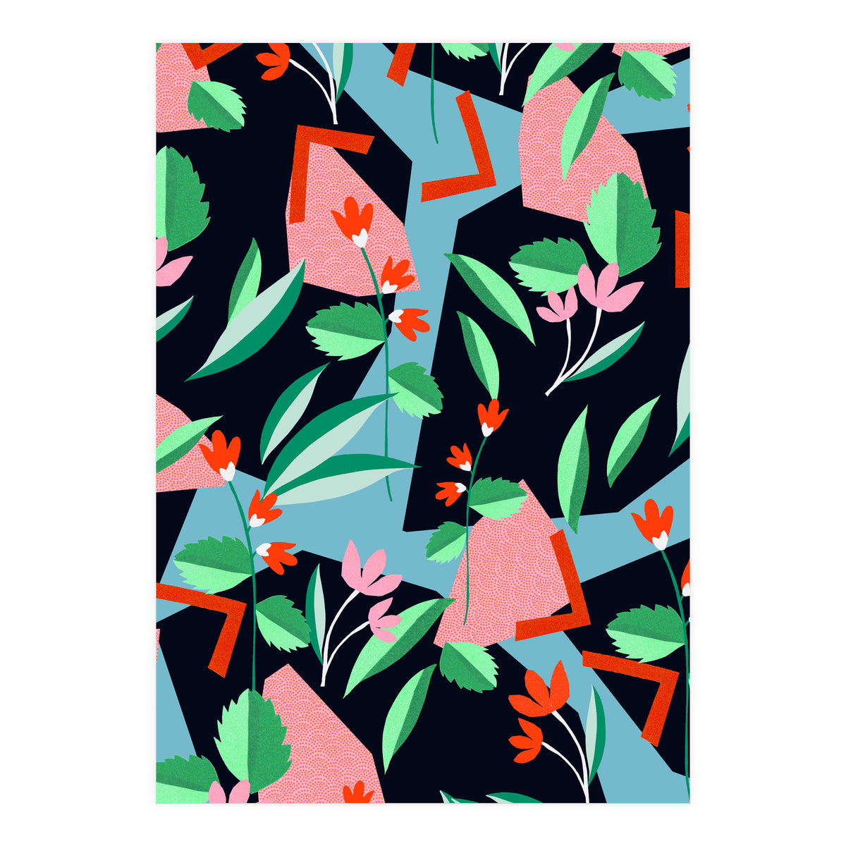 geometric flower (Print Only)