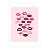 Lips Dark on Pink Background (Print Only) thumbnail