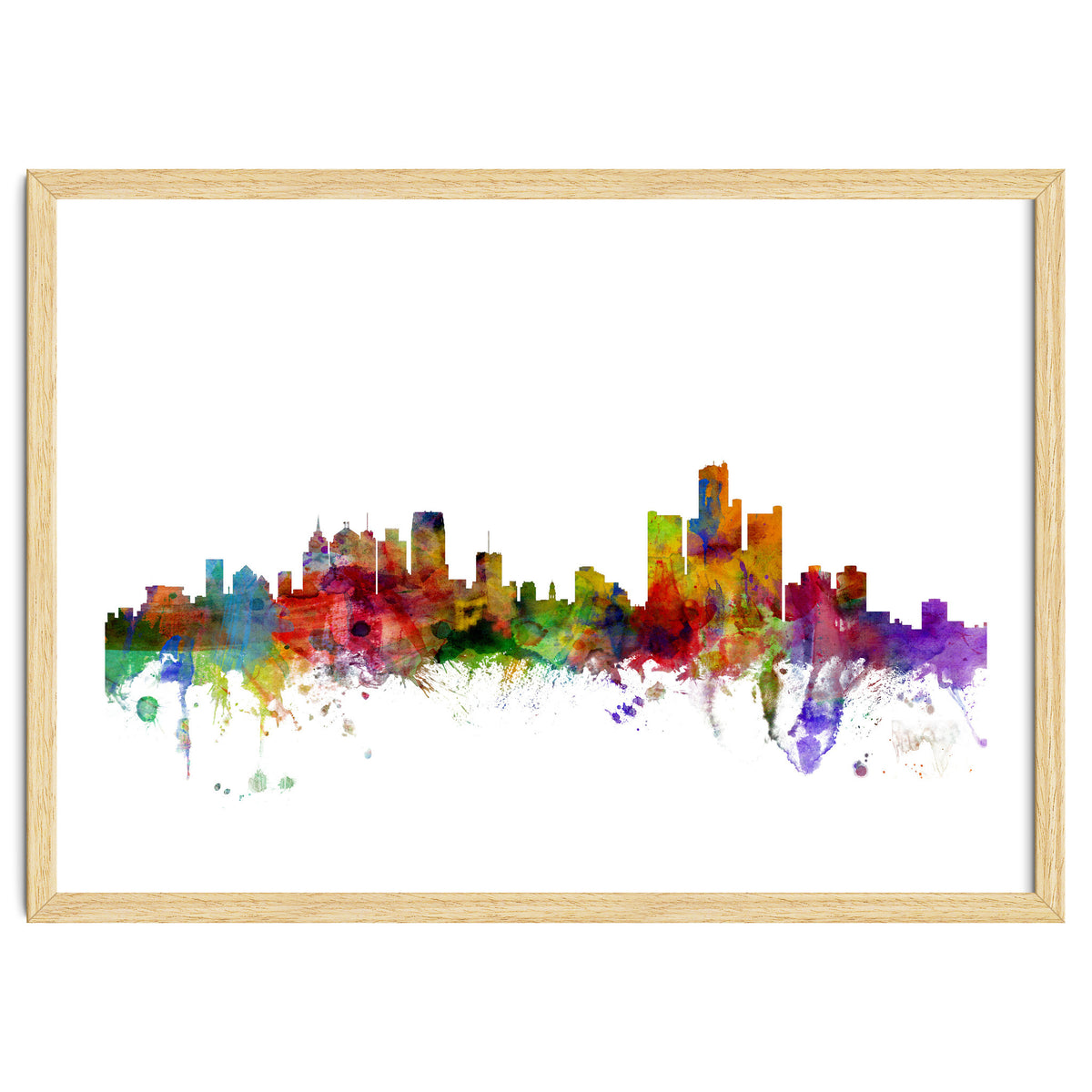 Detroit Michigan Skyline