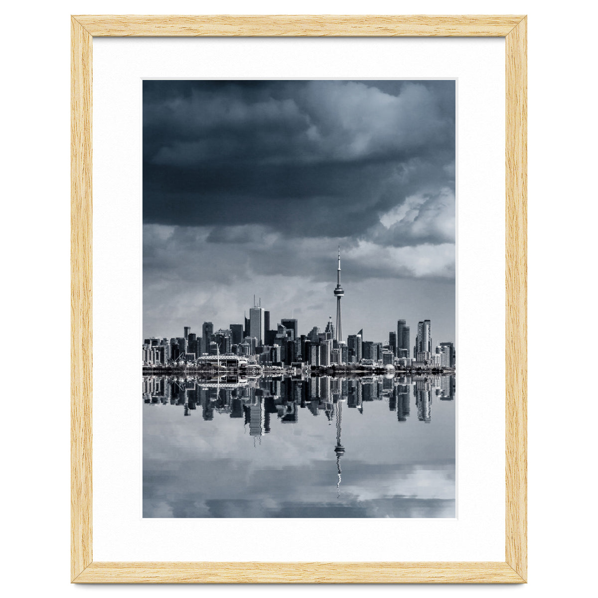 Toronto Skyline From Colonel Samuel Smith Park Reflection No 1