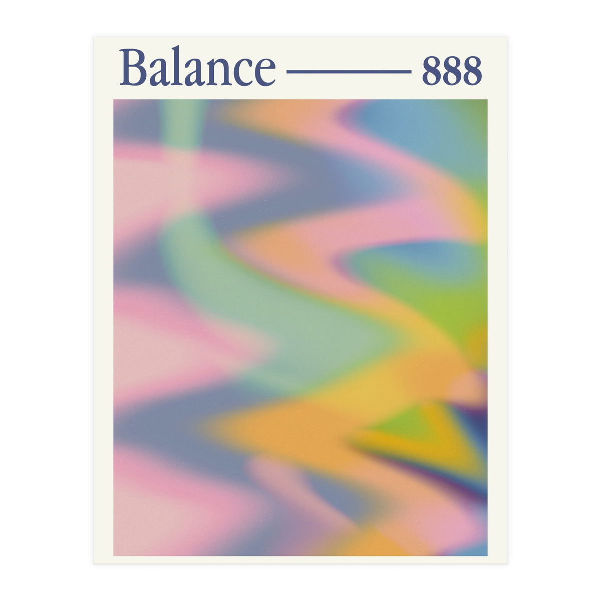 Angel Numbers \\ 888 Balance \\ Color Aura (Print Only)