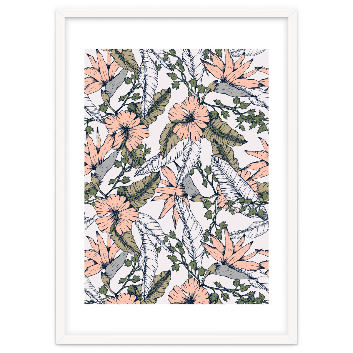 Tropical pattern pastel
