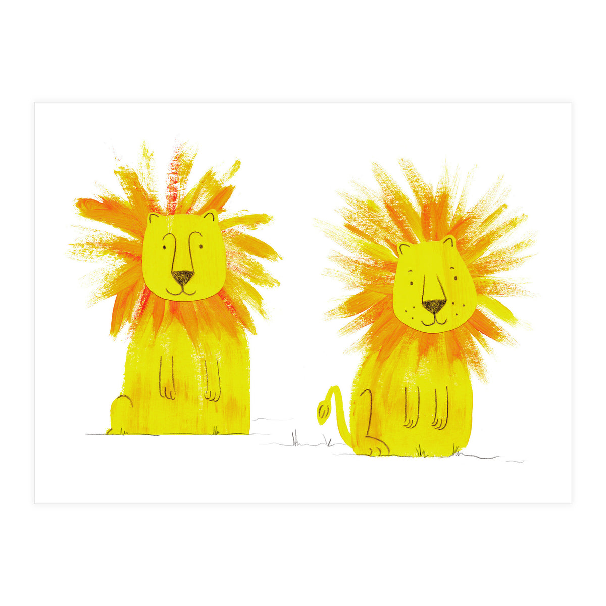 Two Lions  (Print Only)