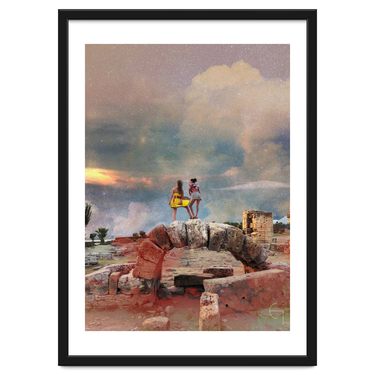 Voyageuses contemplant le crépuscule