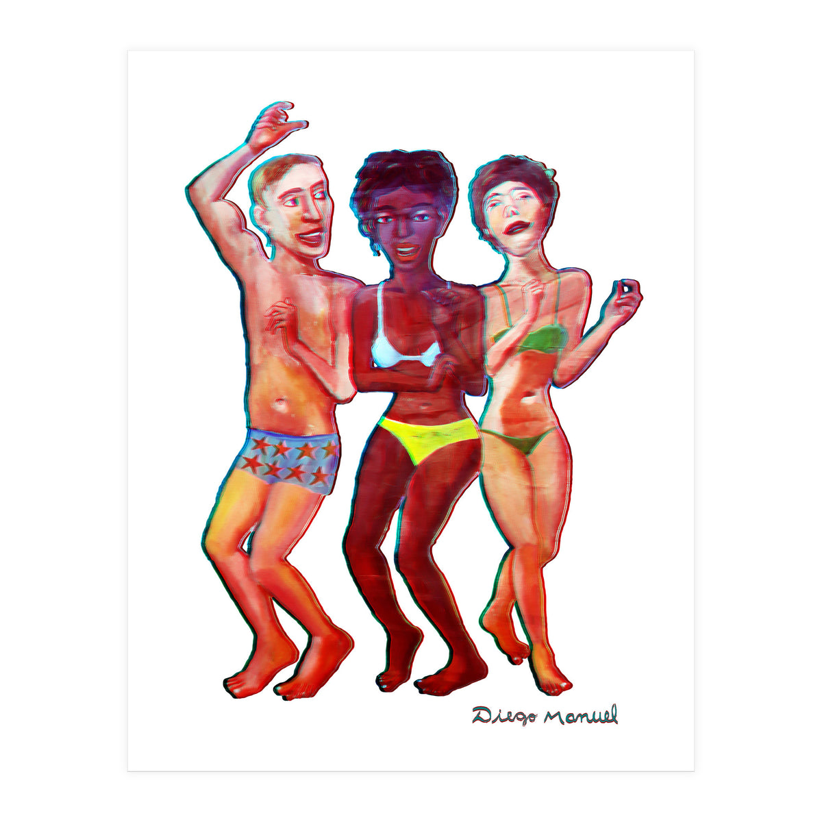 Beach Party 3d 3 (Print Only)