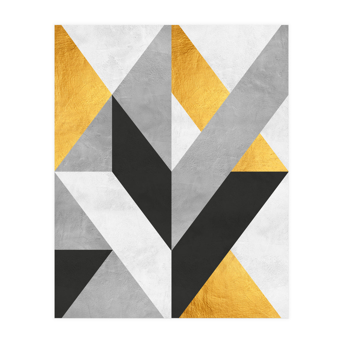 Gray and Gold Composition III (Print Only)