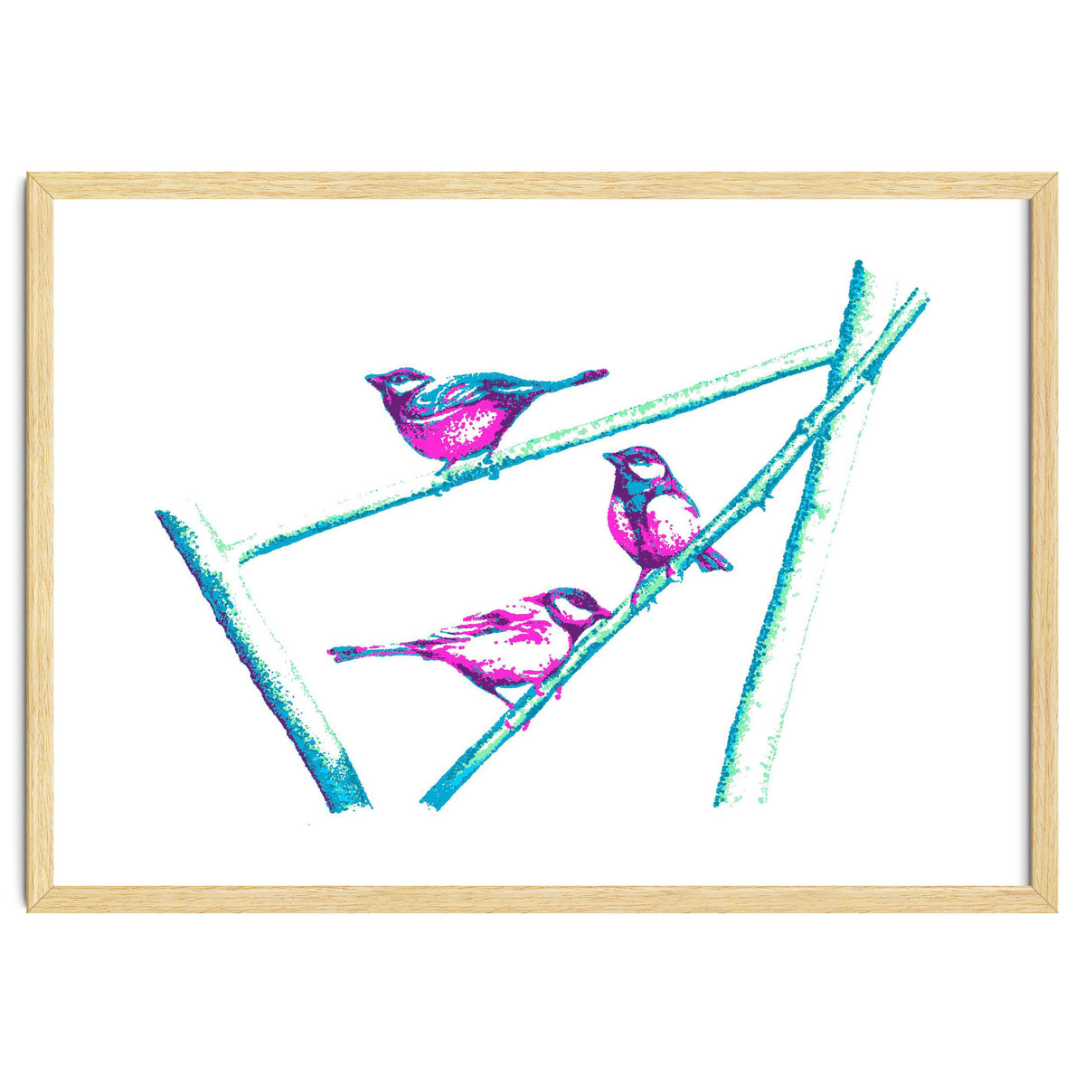 Garden Birds On A Branch