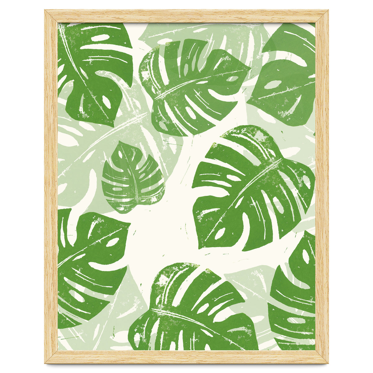 Linocut Monstera