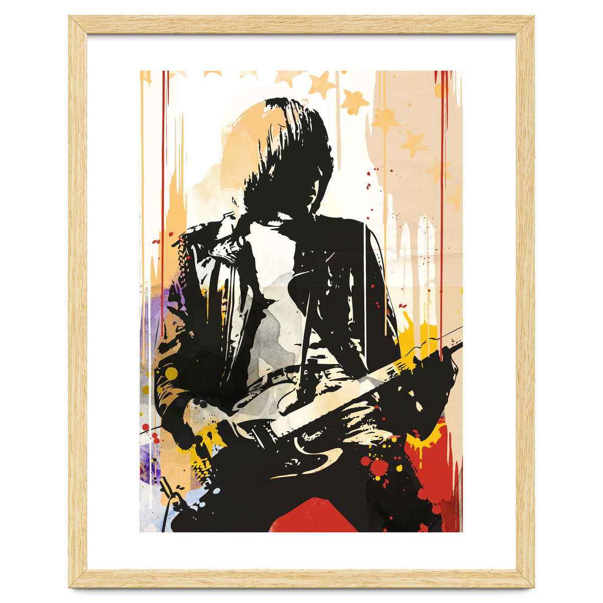 Johnny Ramone pop art poster