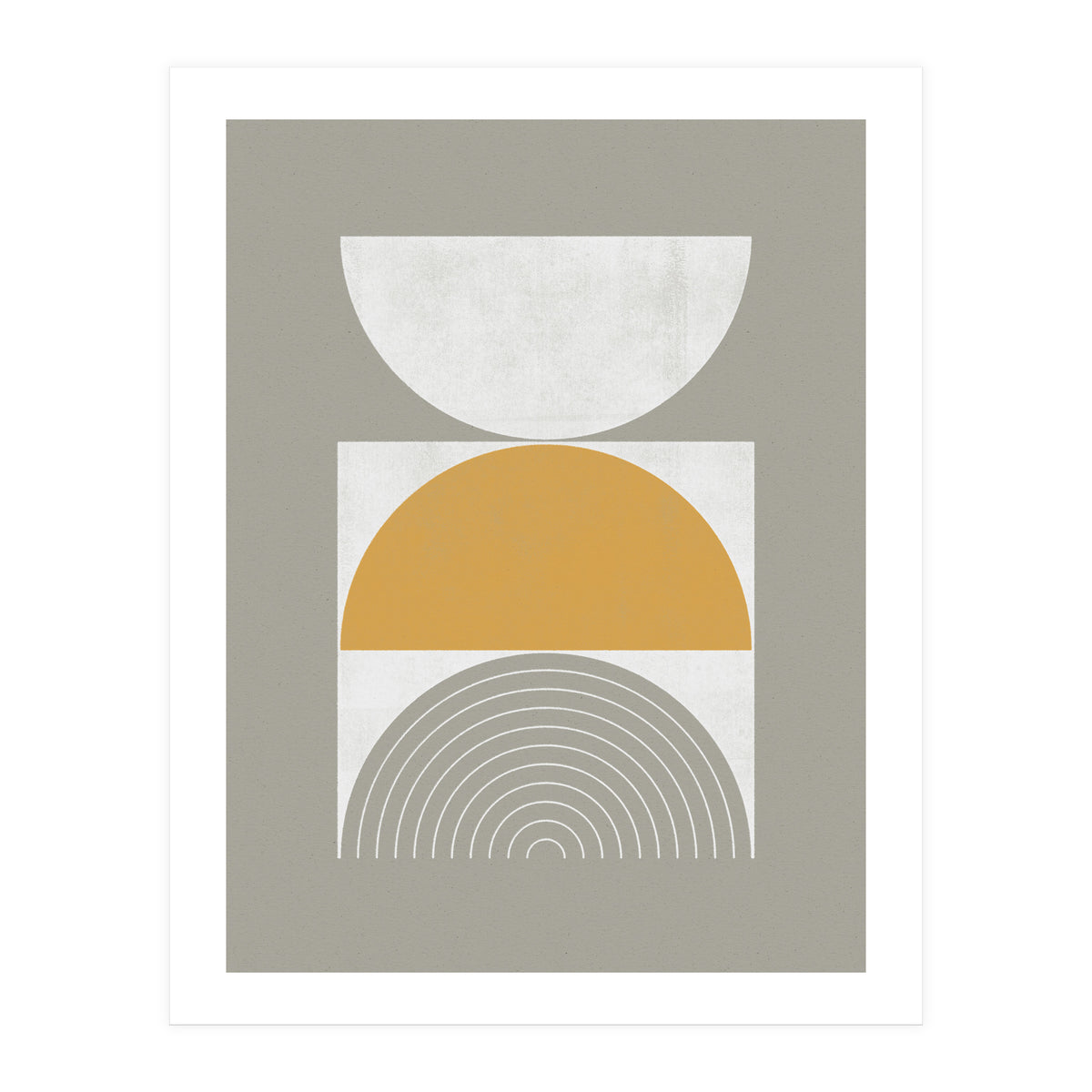 Mid-Century Modern No.29 - Woodblock Print (Print Only)
