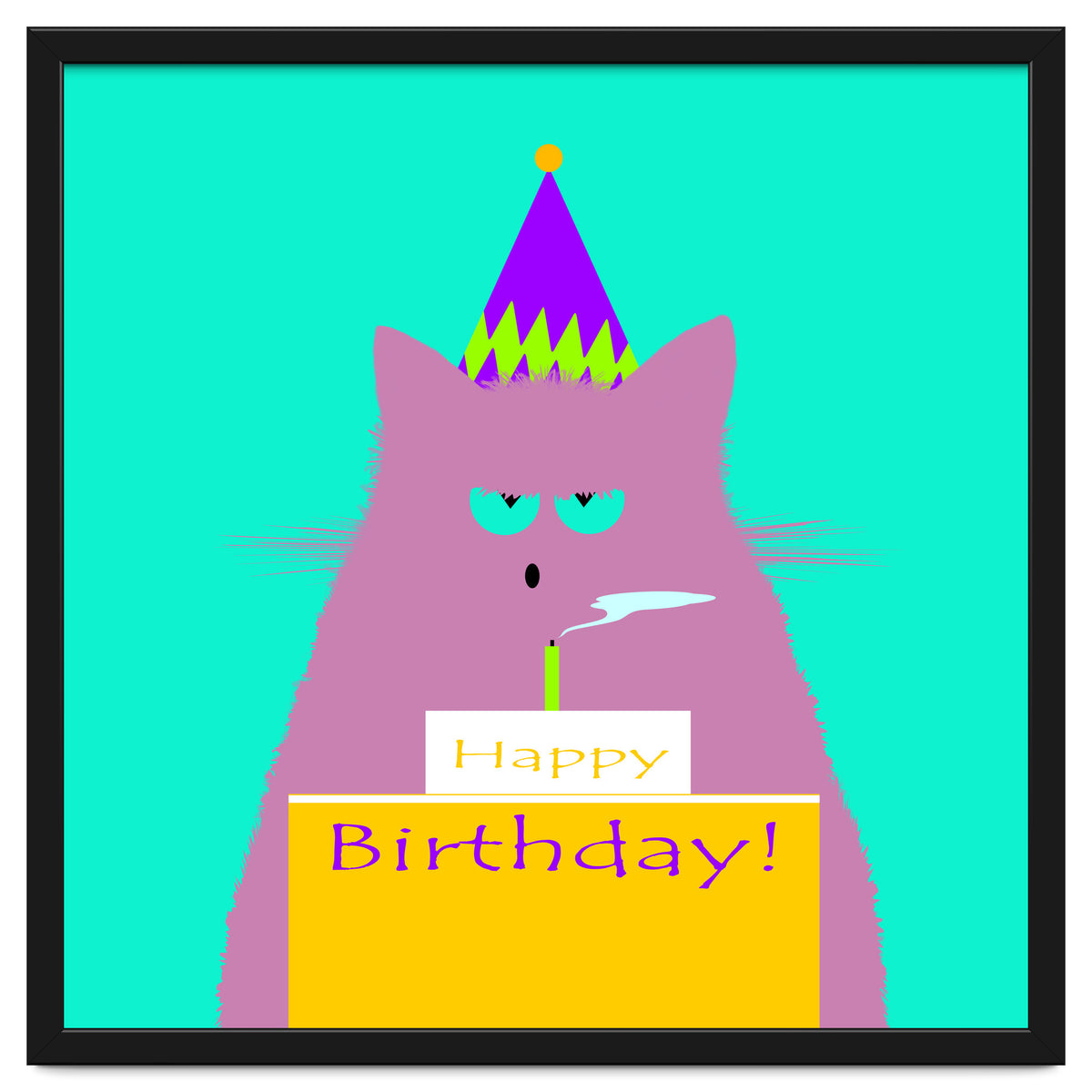Birthday Lilac Cat