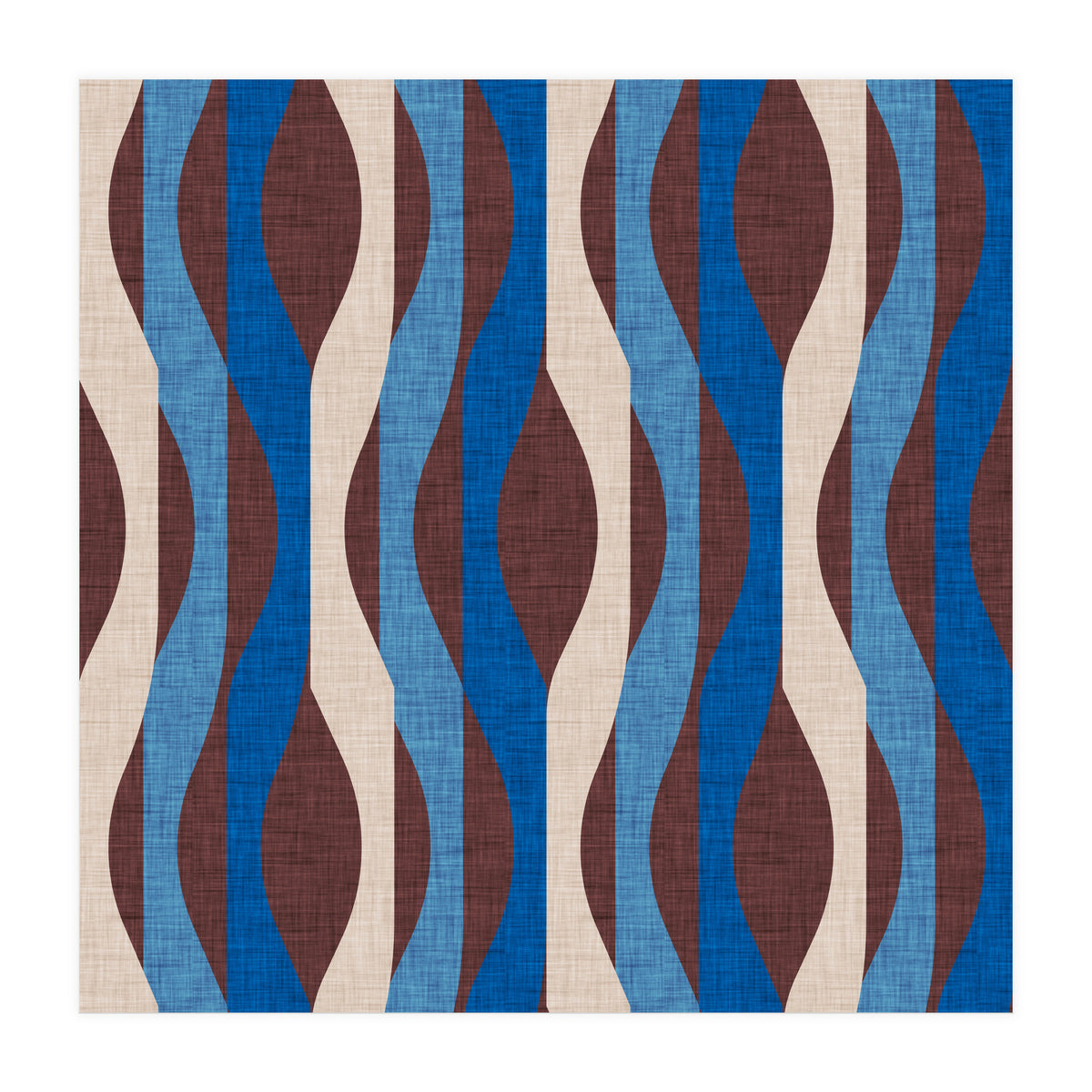 Mod Stripes Blue  (Print Only)