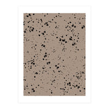 Black Paint Splatter on Dark Beige Background (Print Only) thumbnail