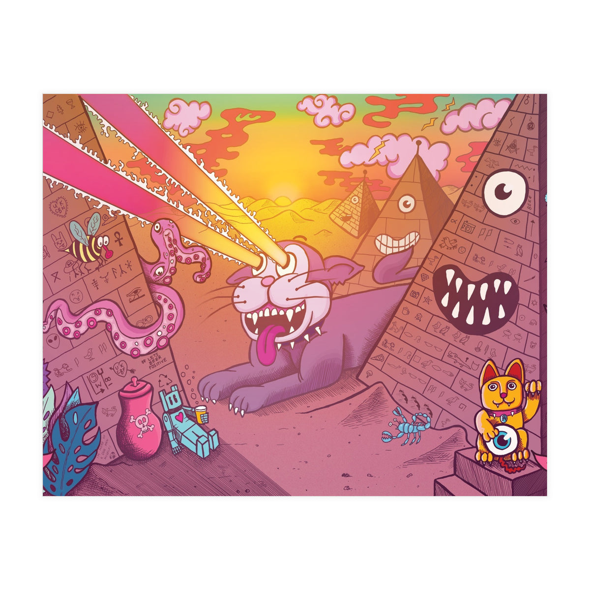 Distant Cousin Of A Mu Mu Cat - Rock Leopard Brewery (Print Only)