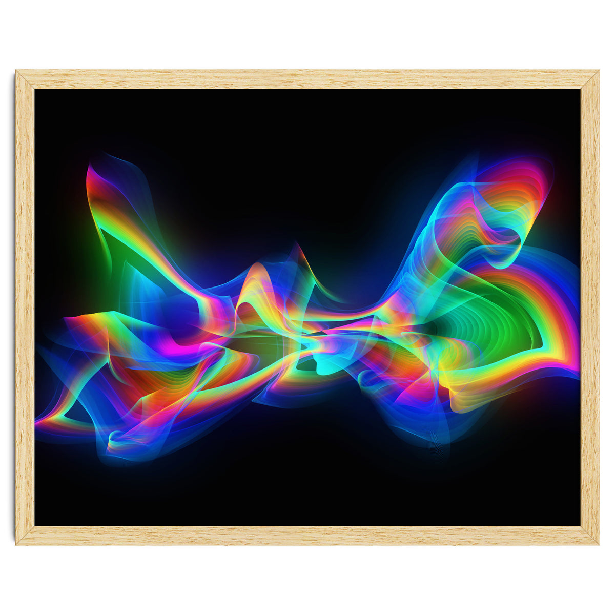Abstract Colorful Flame Waves