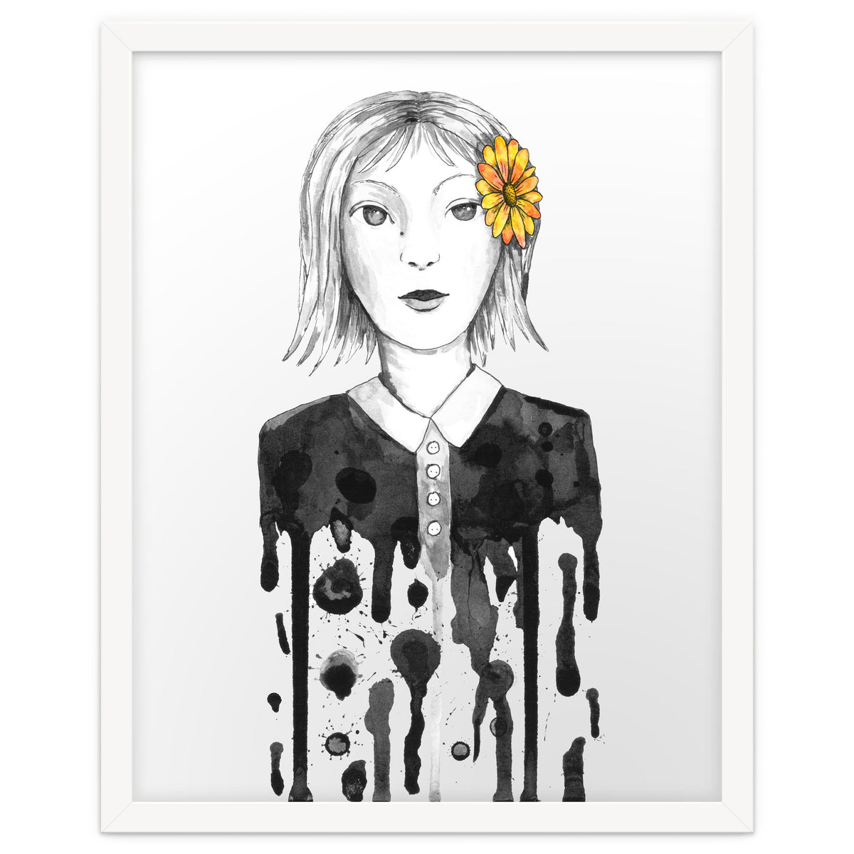 Flower dripping girl