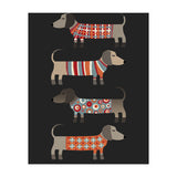 Sausage Dogs In Sweaters Dark (Print Only) thumbnail