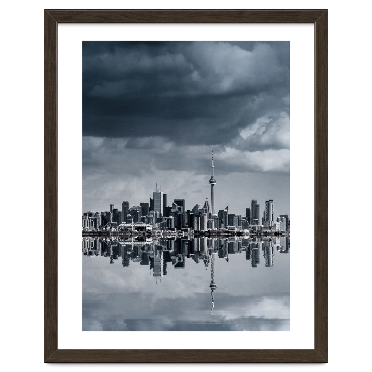 Toronto Skyline From Colonel Samuel Smith Park Reflection No 1