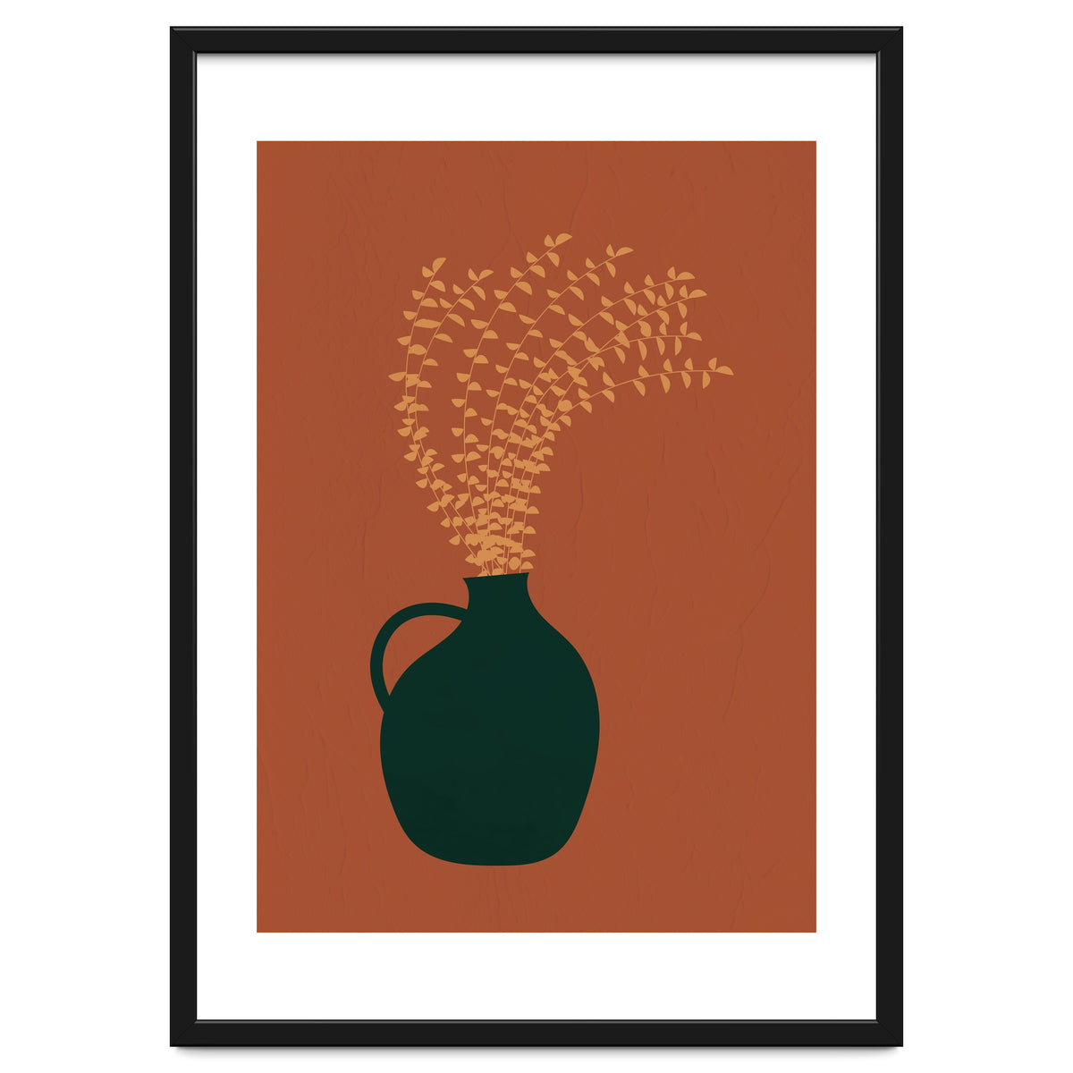 Terracotta Earth Tones Wall Decor Pottery Plant I