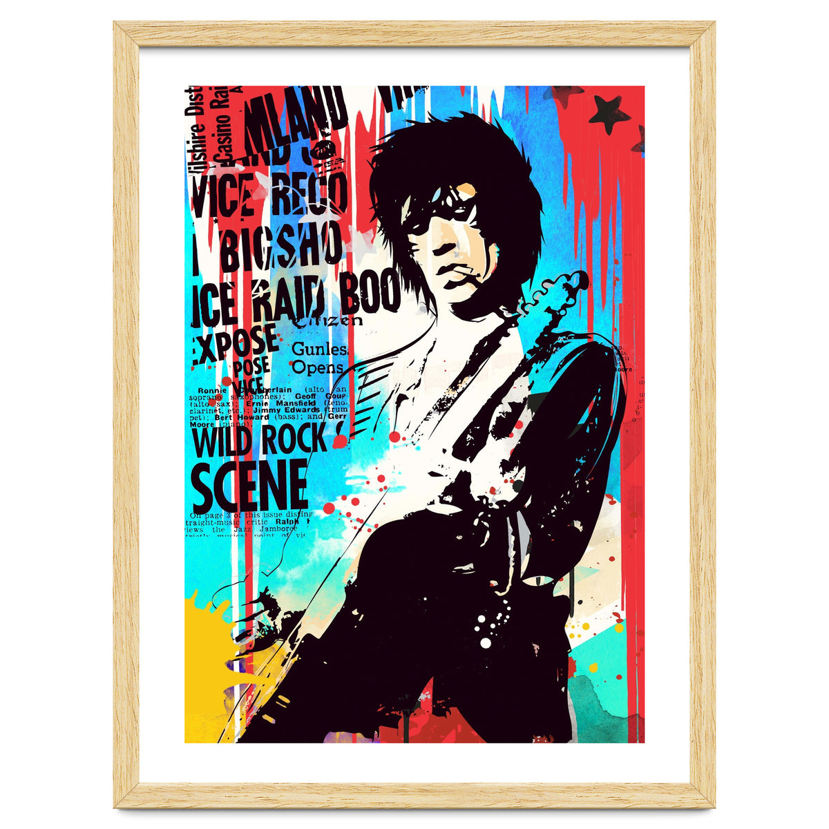 Keith Richards pop art poster