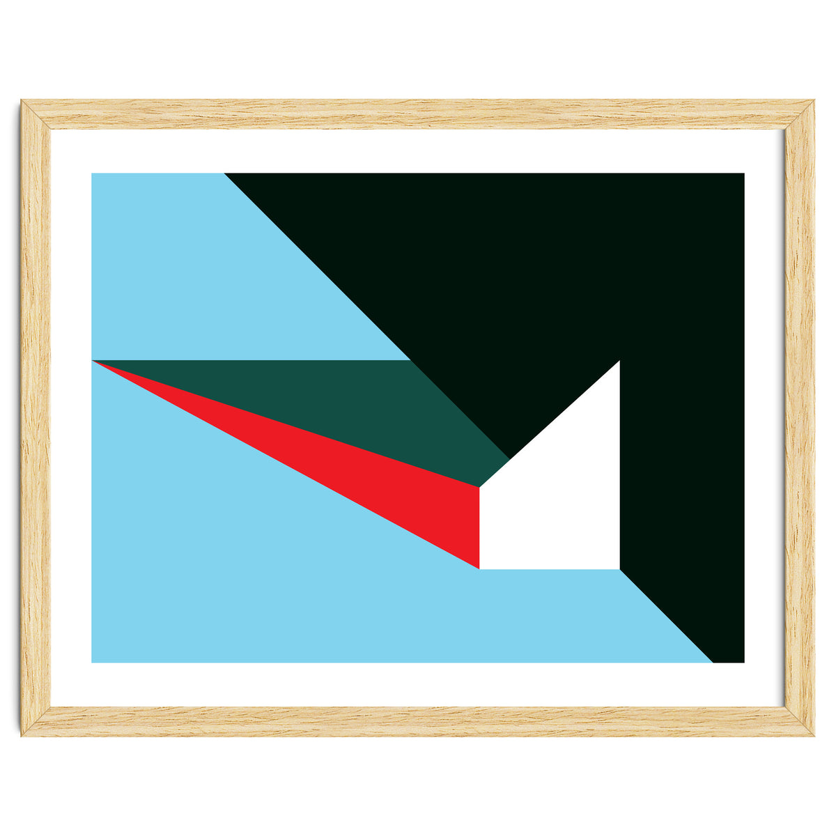Geometric Shapes No. 45 - red, blue, green & black