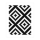 Urban Tribal Pattern No.17 - Aztec - Black and White Concrete (Print Only) thumbnail