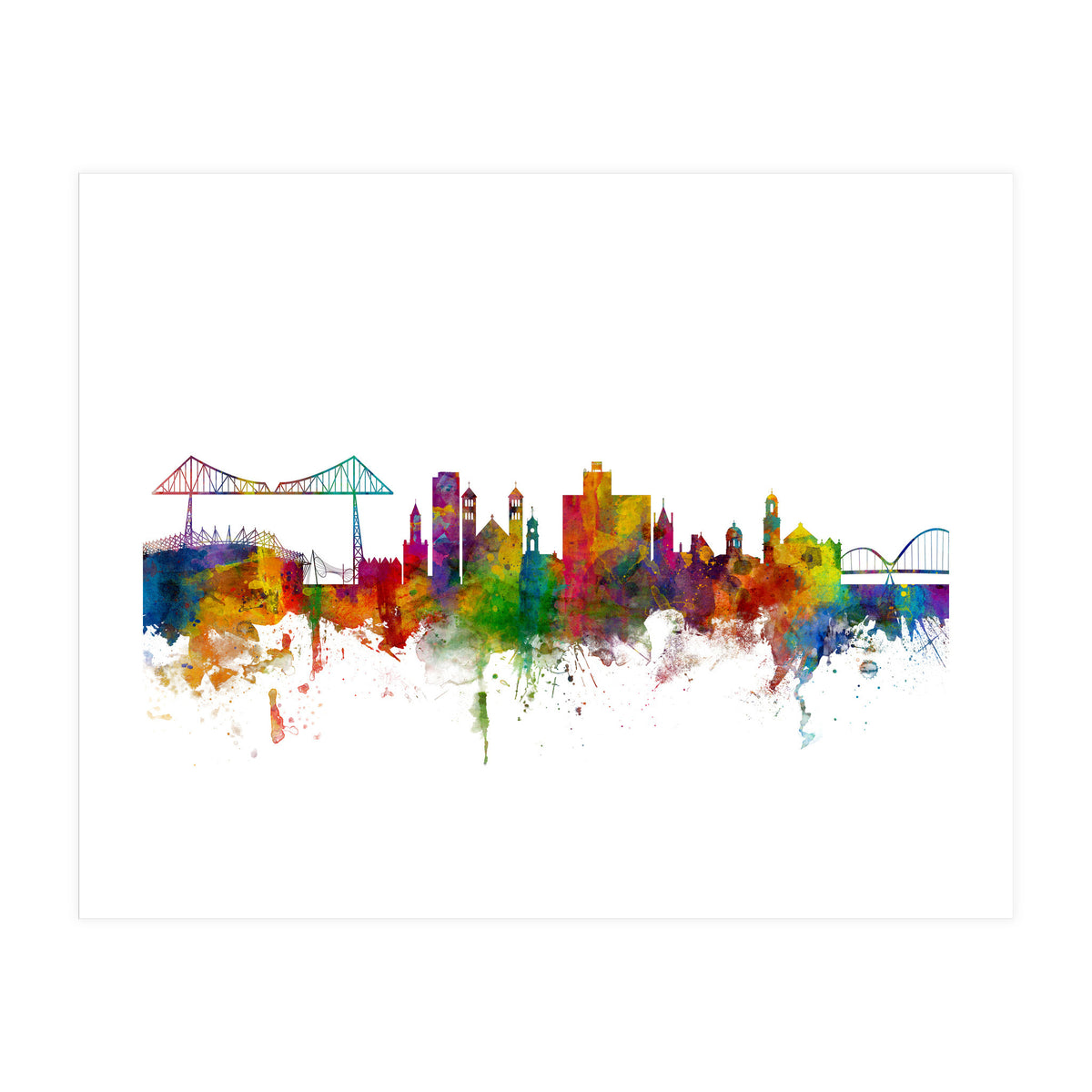 Middlesbrough England Skyline (Print Only)