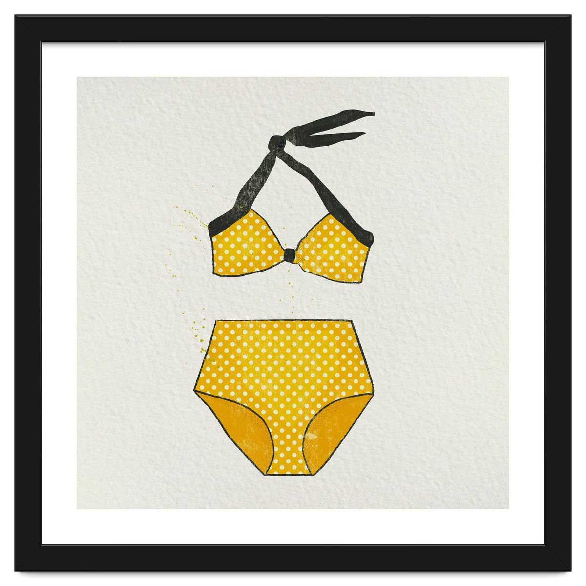 Yellow polka dot bikini