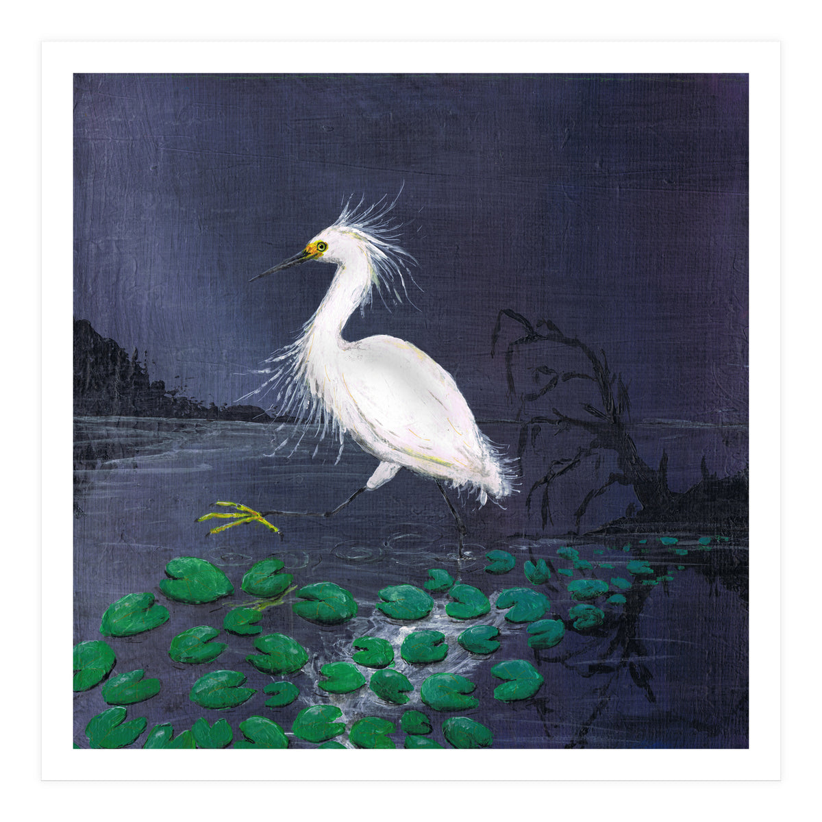 Twilight egret (Print Only)