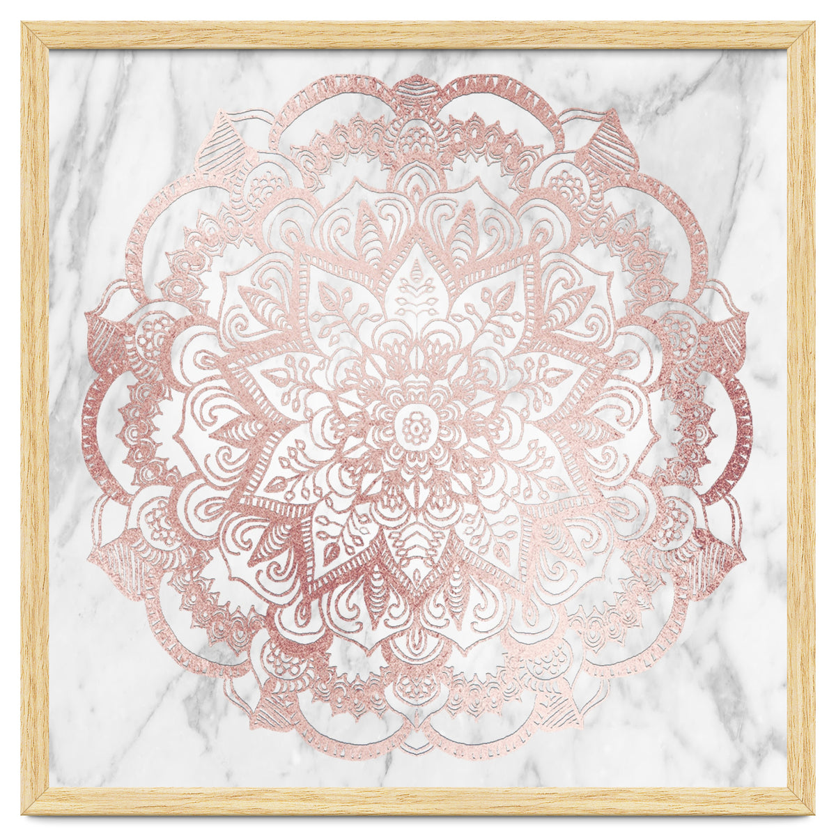 Rose Gold Mandala Star