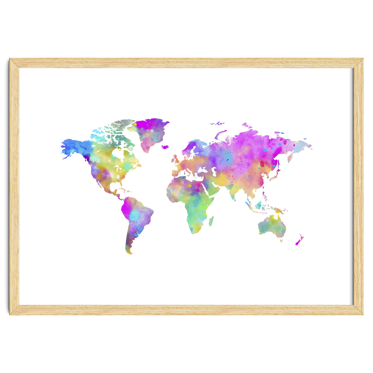 Colorful Watercolor Map