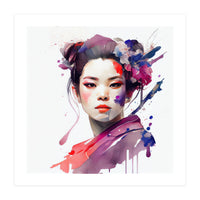 Watercolor Modern Geisha #5 (Print Only)