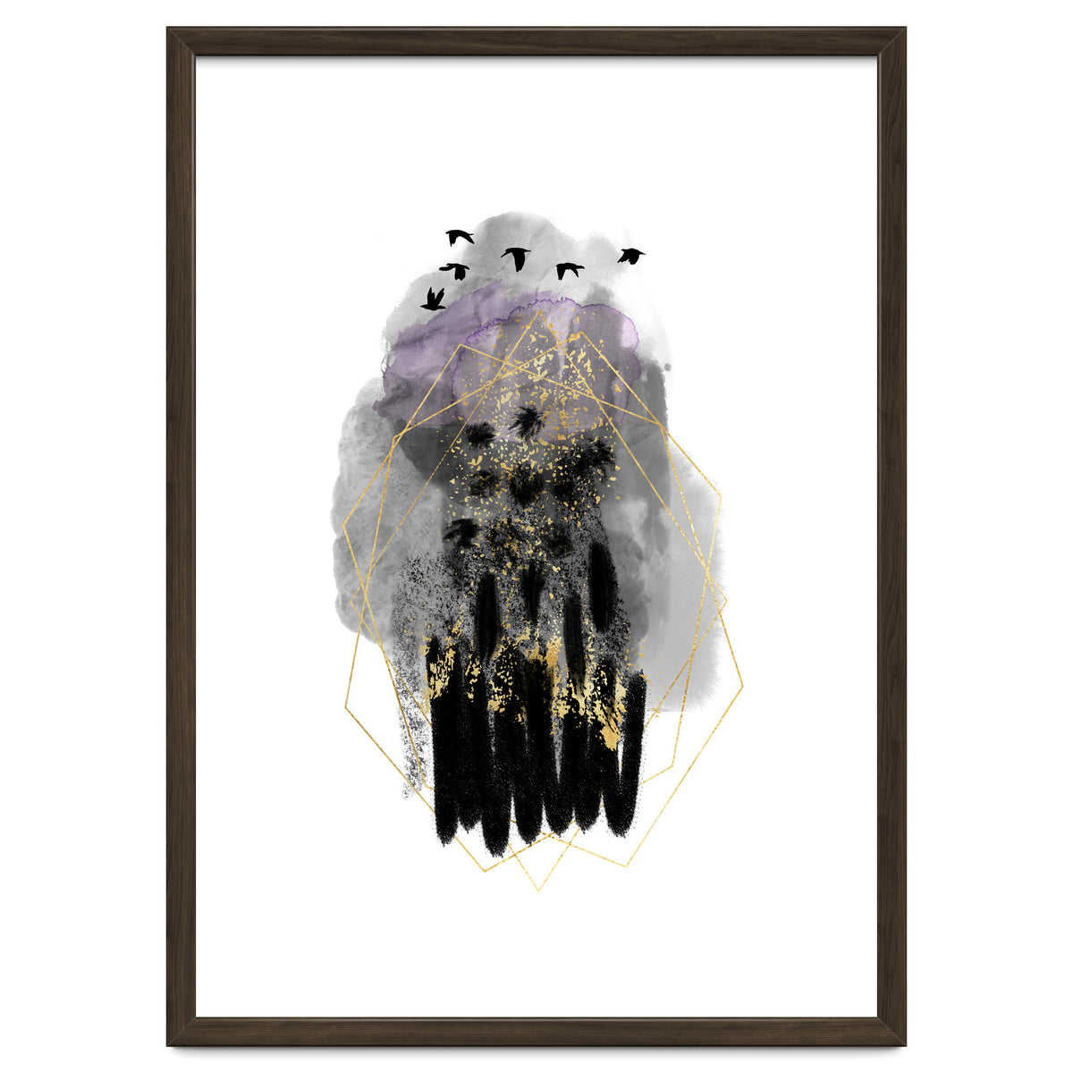 Abstract watercolour calm before the storm