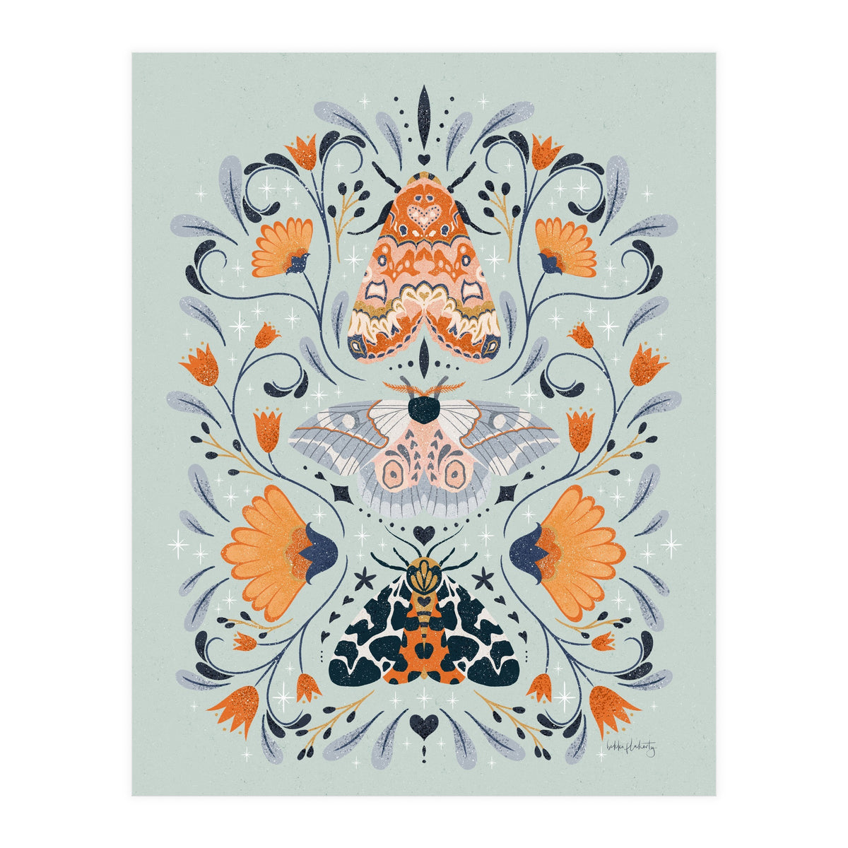 Floral Moths (Print Only)