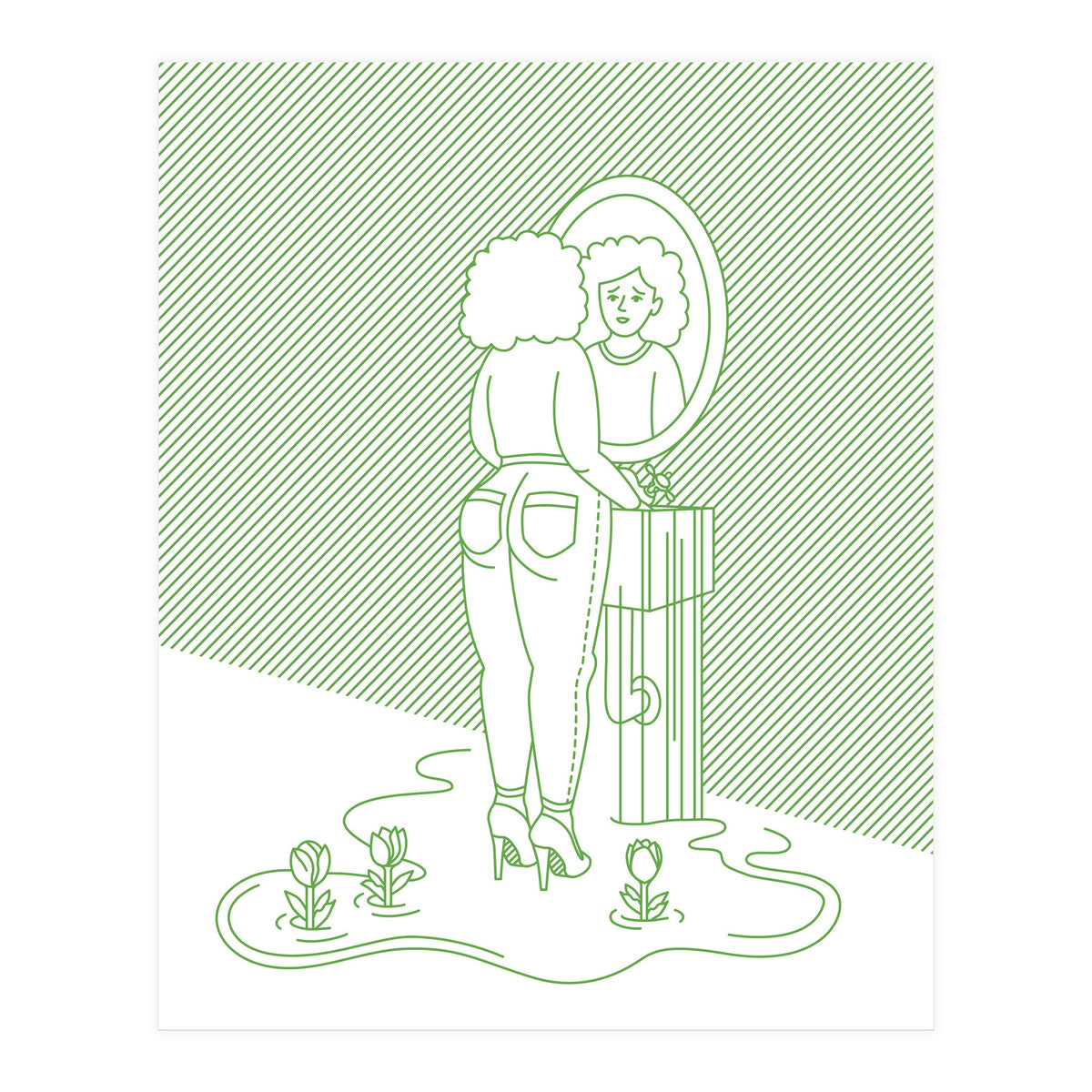 "That Sinking Feeling" in Green (Print Only)