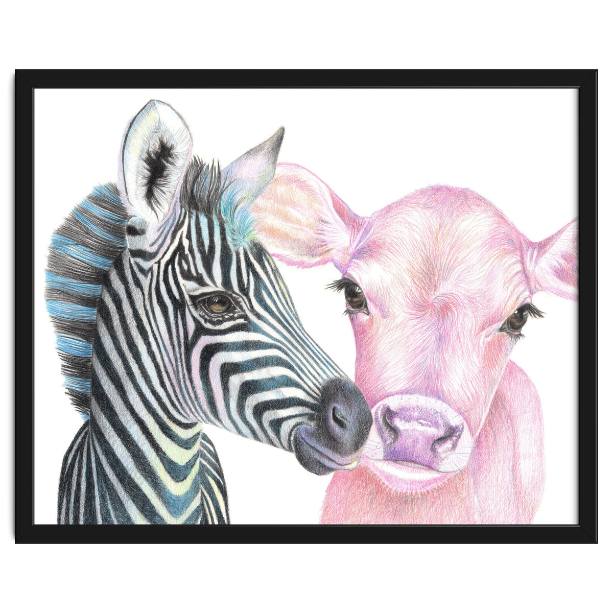 Zebra and Cow