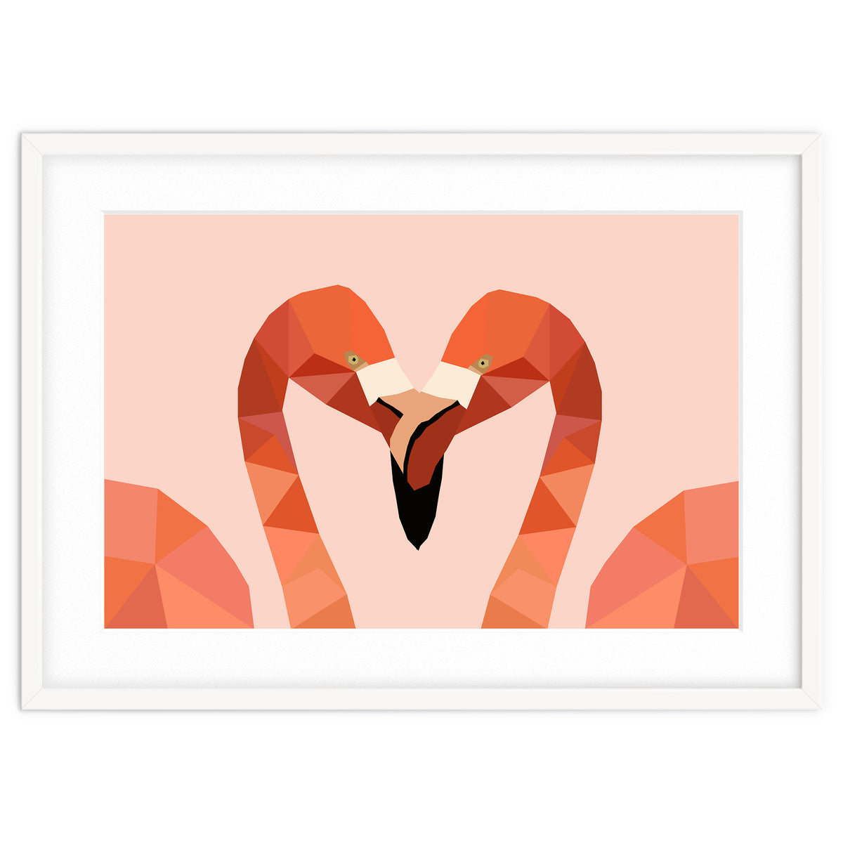 Flamingo Bird Low Poly Art