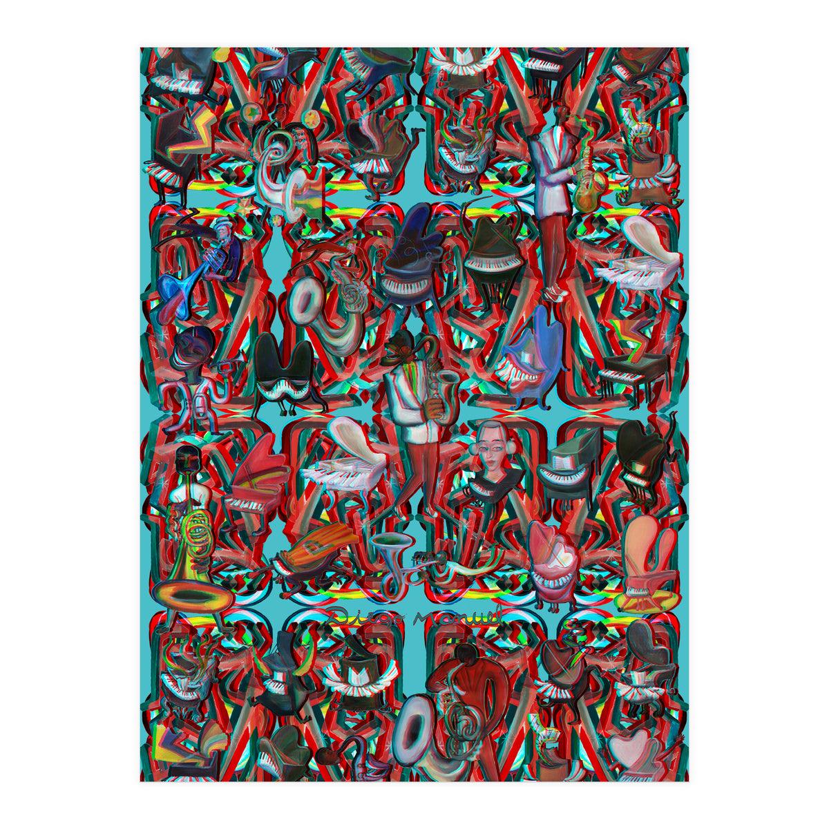 Formas 14 34 3d And Pianos 4 (Print Only)