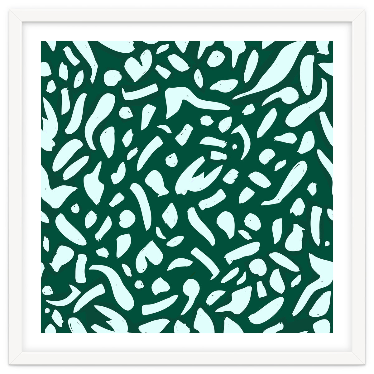 Deep Emrald | Green Terrazzo Pattern | Fun Funky Eclectic Modern Boho Painting