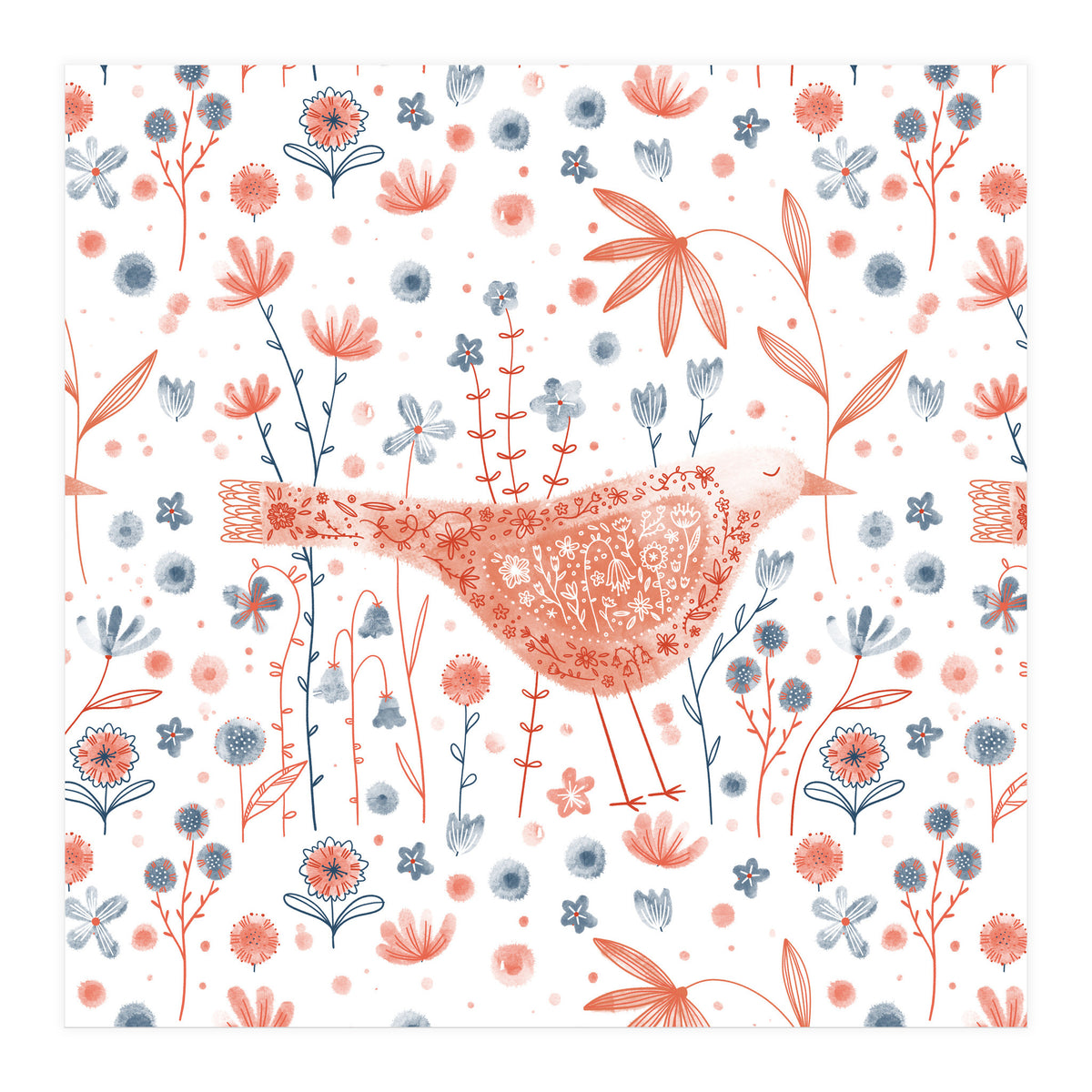 Apricot Bird (Print Only)