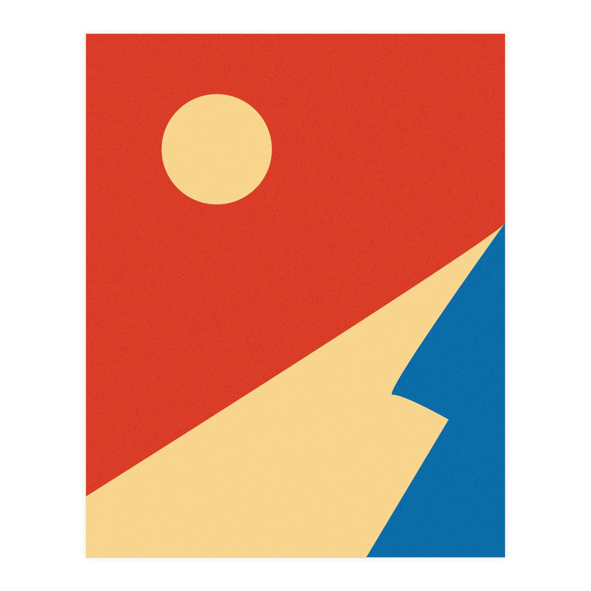 Edge Of Mountain Mid Century Geometric Art (Print Only)