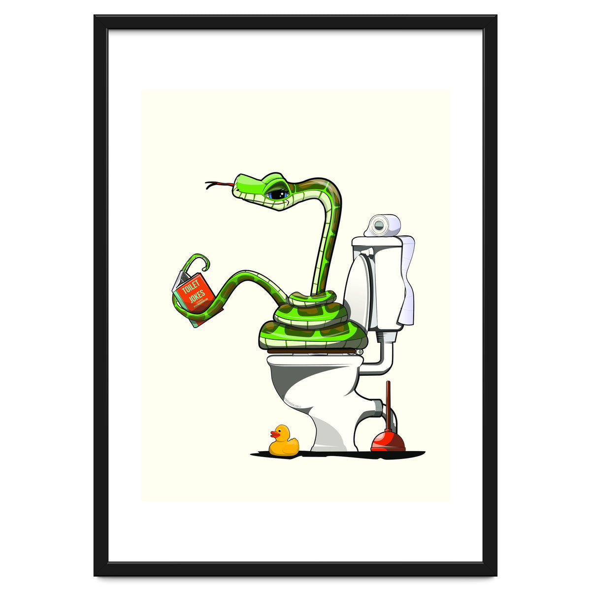 Snake on the Toilet, funny Bathroom humour