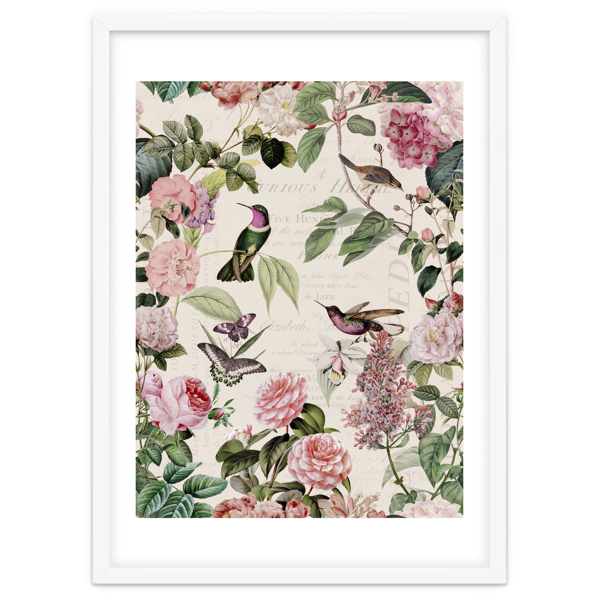 Hummingbirds And Roses