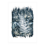 Indigo Blue Botanical Leaves No. 11 (Print Only) thumbnail