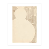 Cream tone vase silhouette (Print Only)
