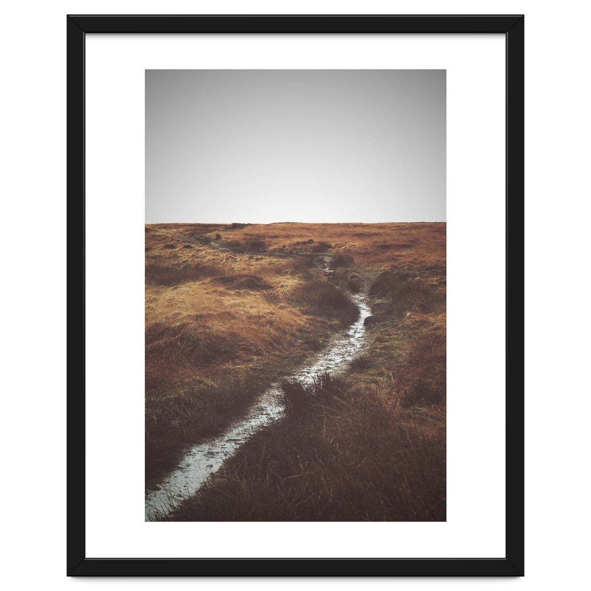 Bleak winter landscape of Saddleworth Moor