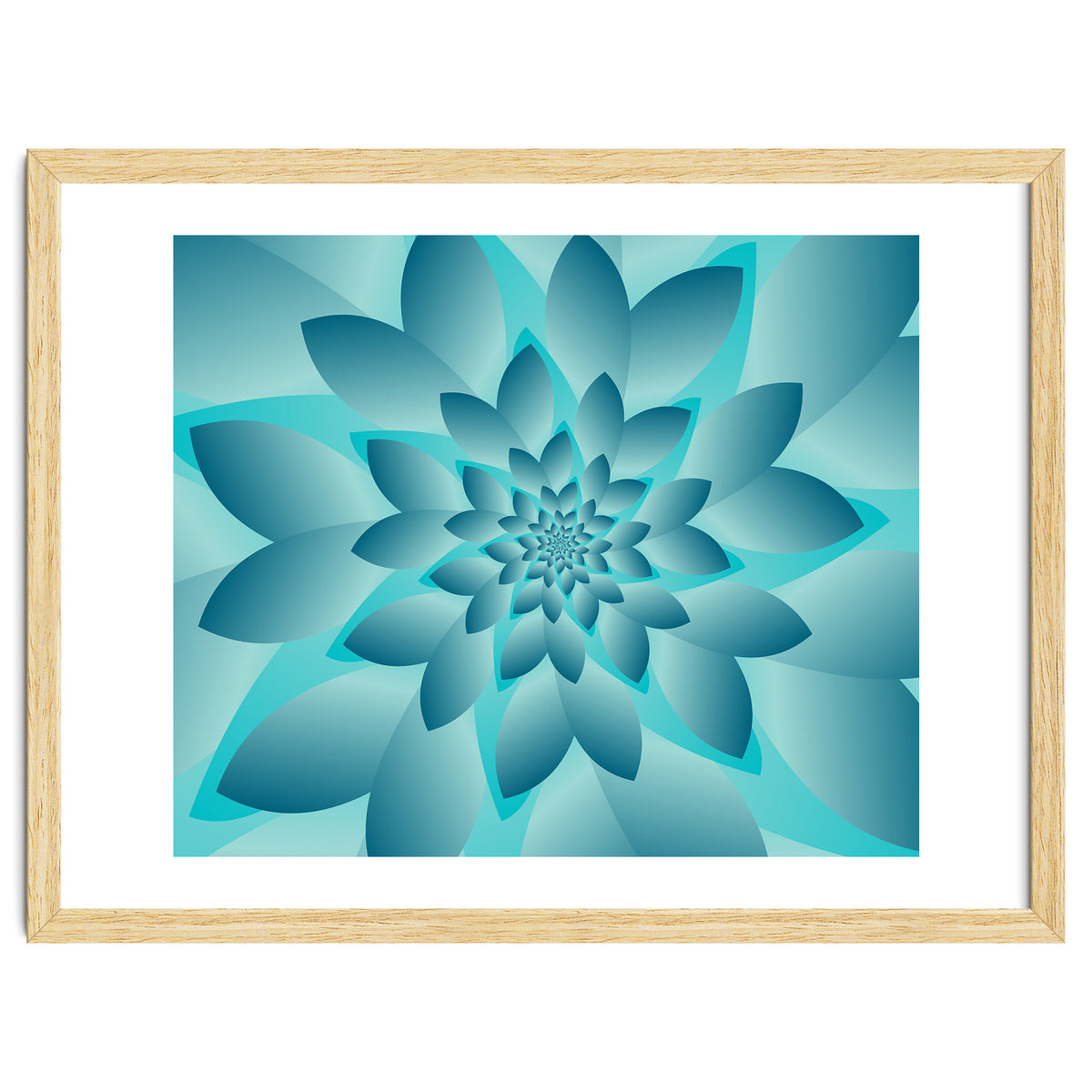 Abstract Modern Optical Illusion Floral Design Art