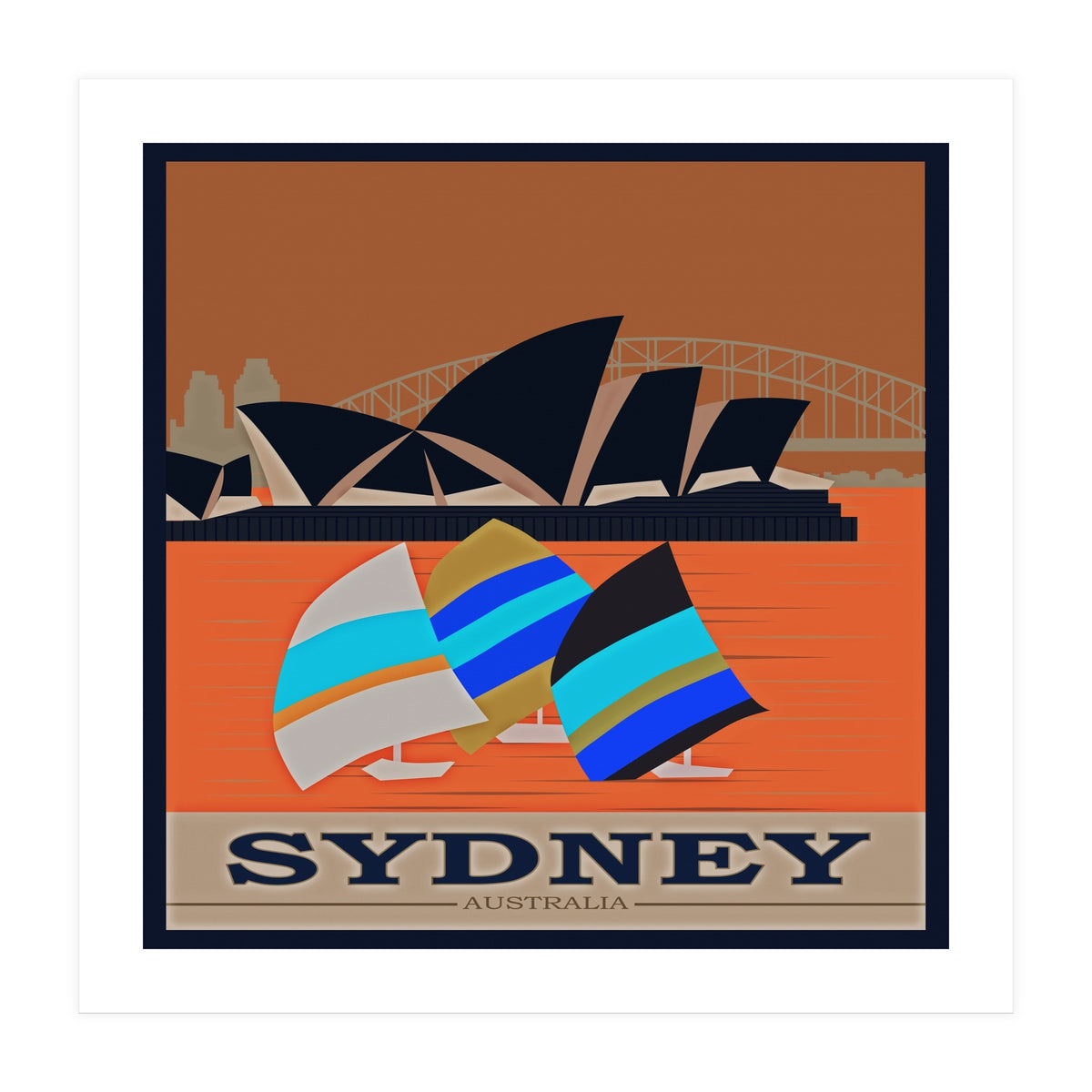 Sydney Australia Travel Poster  (Print Only)