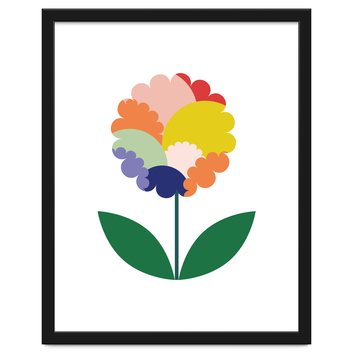 happy colorful flower